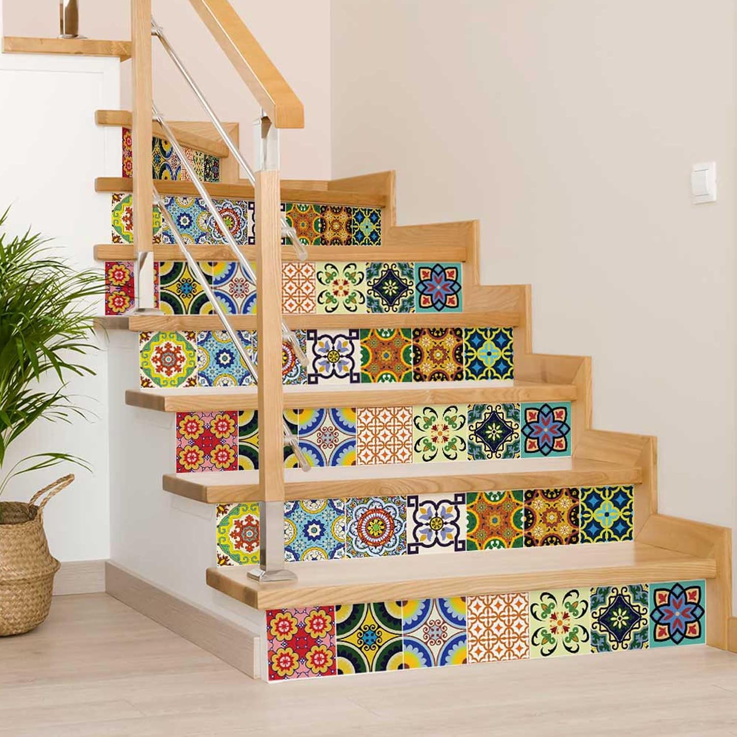 Backsplash Tile Stickers 24 PC Set Traditional Talavera Tiles Stickers / Backslash Peel and Stick C