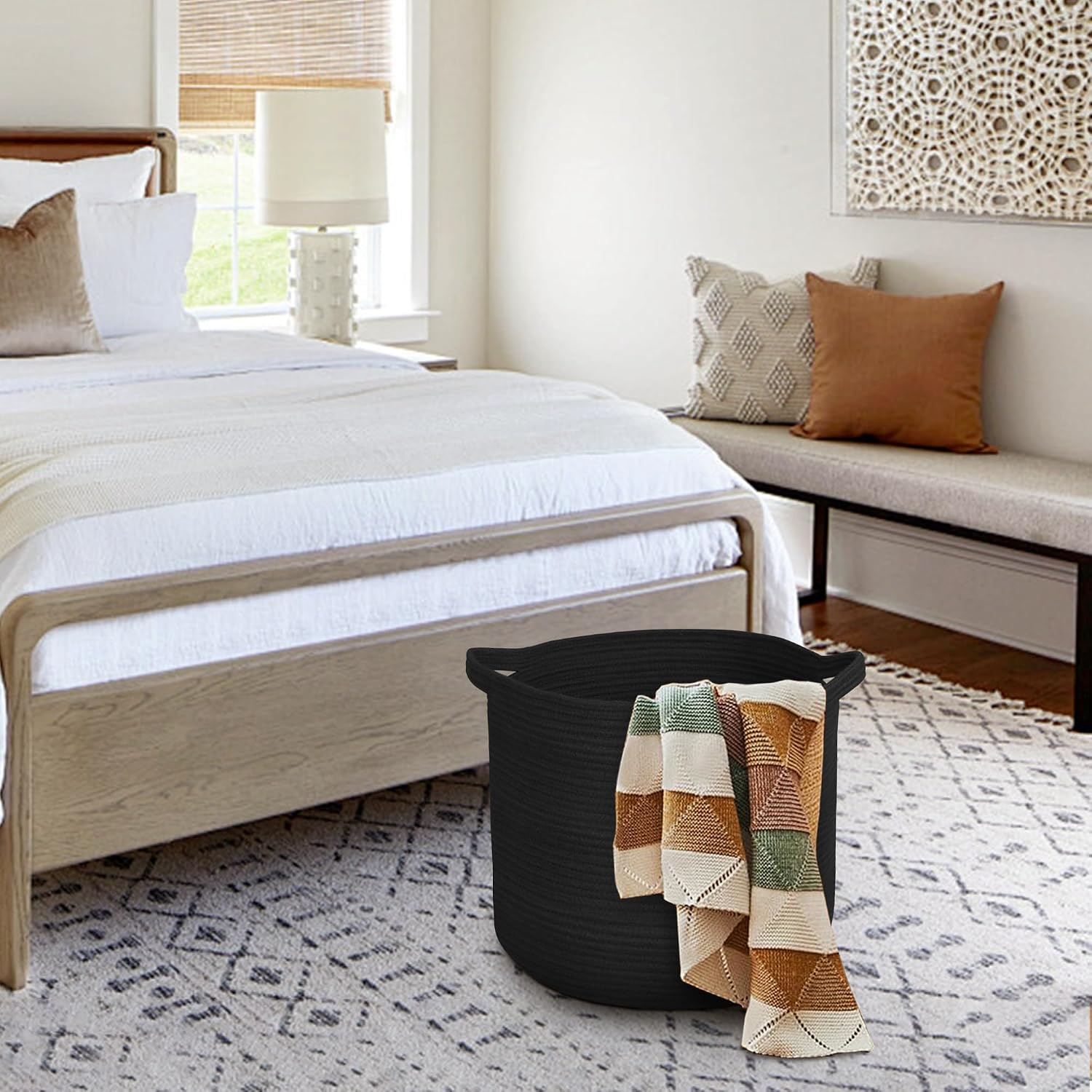 Large Storage Basket / Black / 16 x 14