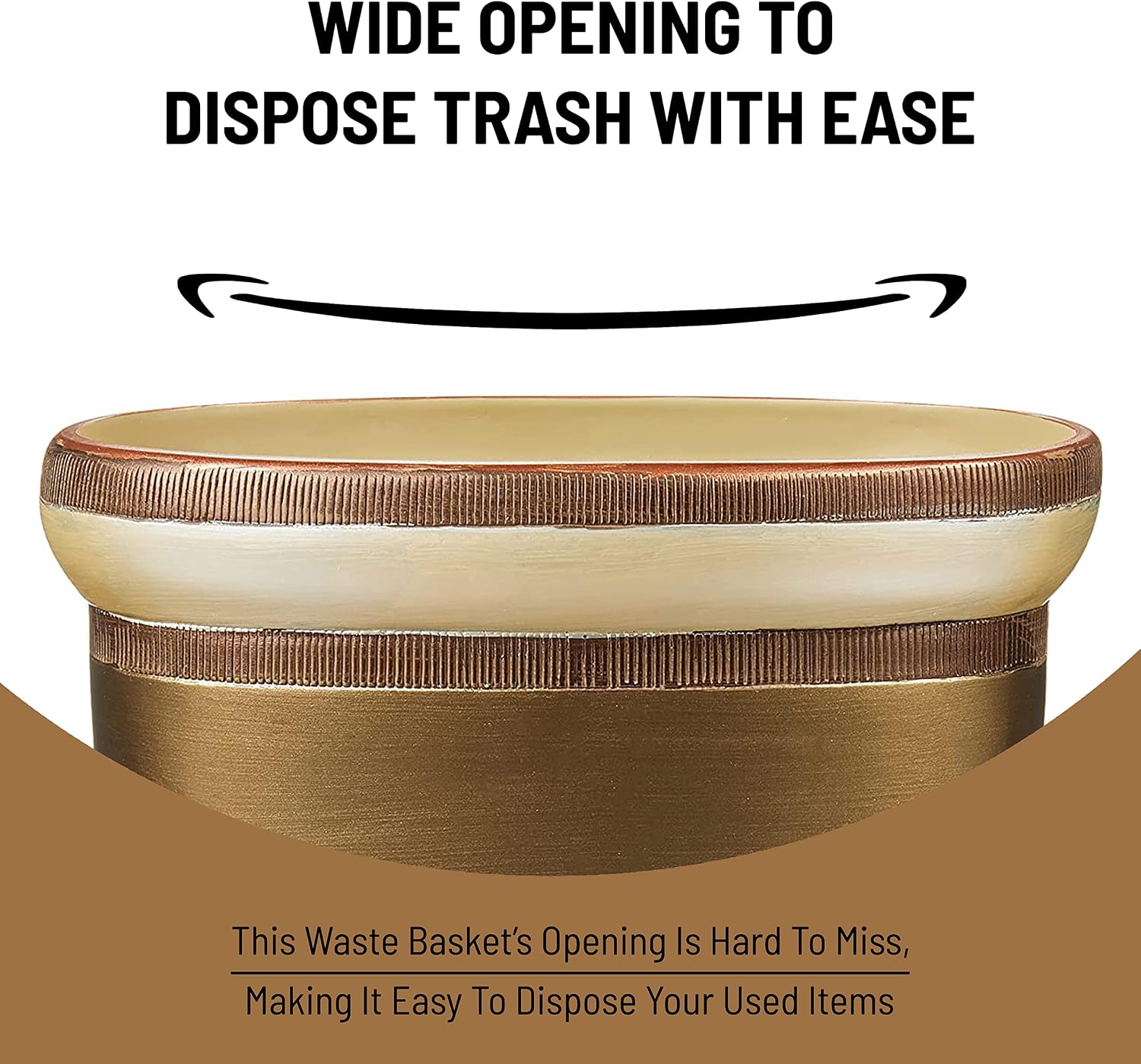 Zahari Home 2pc Contempo Luxury Bath Accessories Set Waste Basket & Tissue Box Modern Classic Contemporary Decorative
