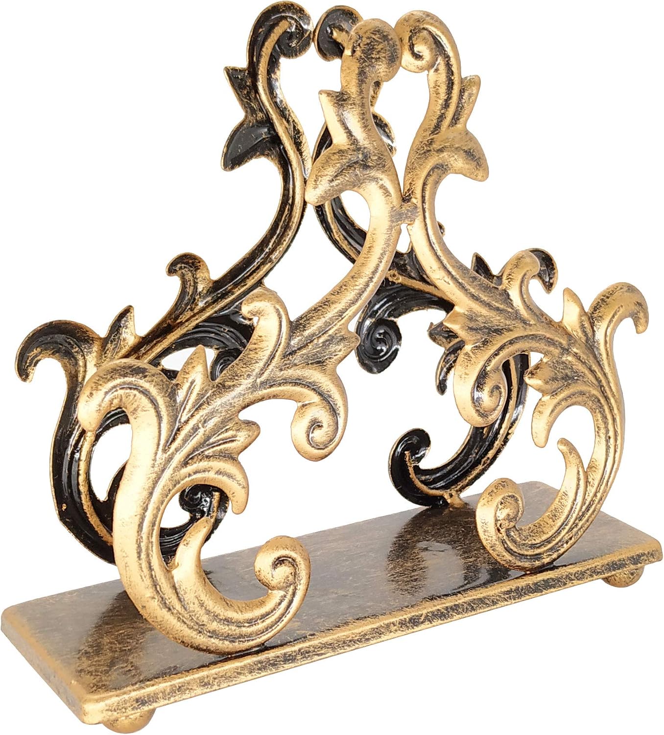 Decorative Metal Tissue Rack for Tabletop / Bronze / One Size / 6 x 2 x 5.3
