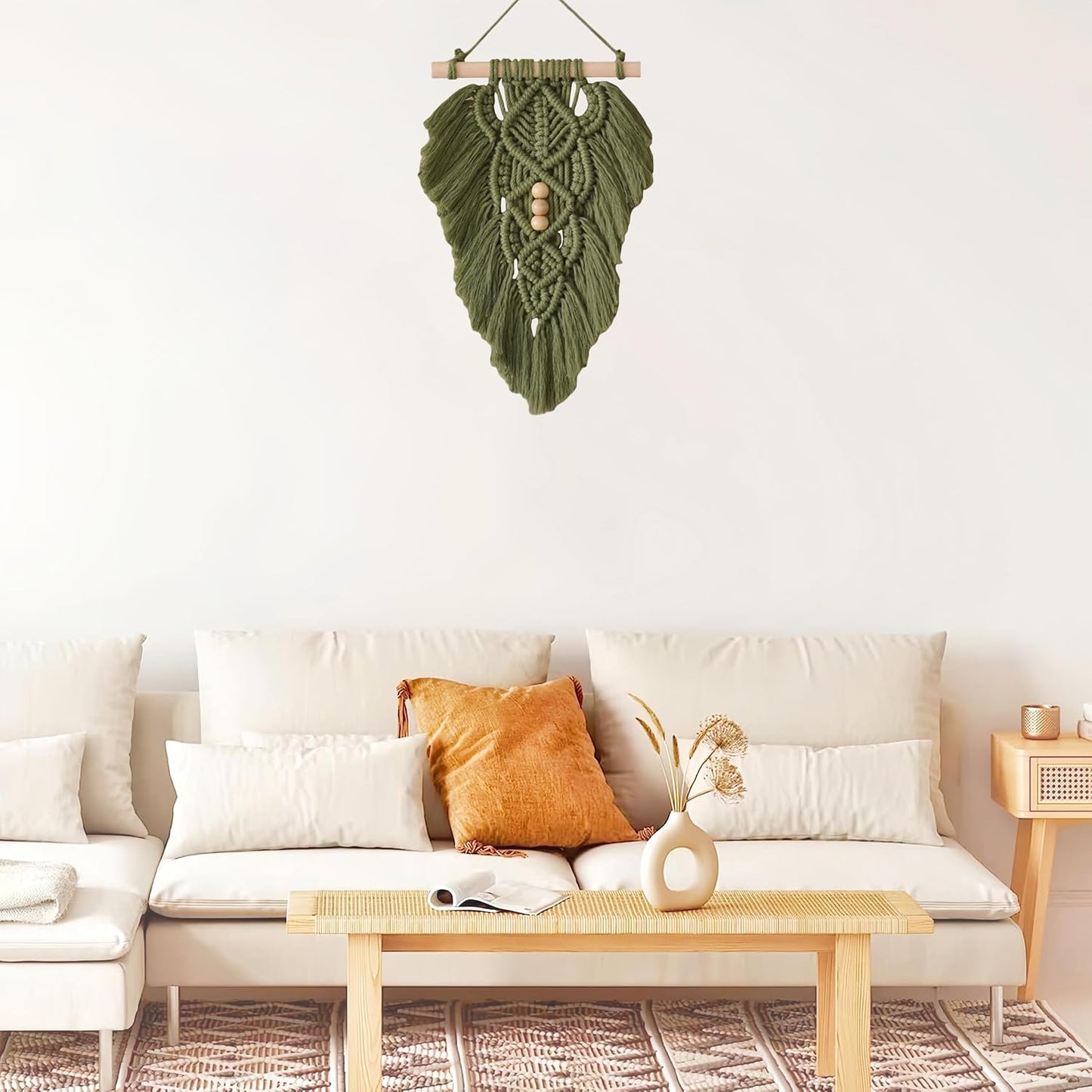 Woven Leaf Tapestry / Green