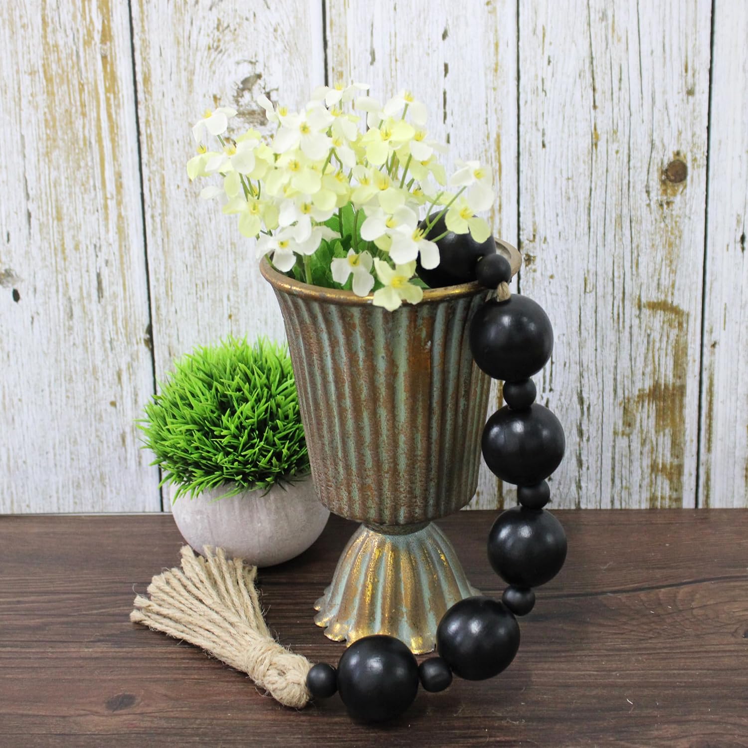 Farmhouse Decor Wooden Bead / Black-style-3