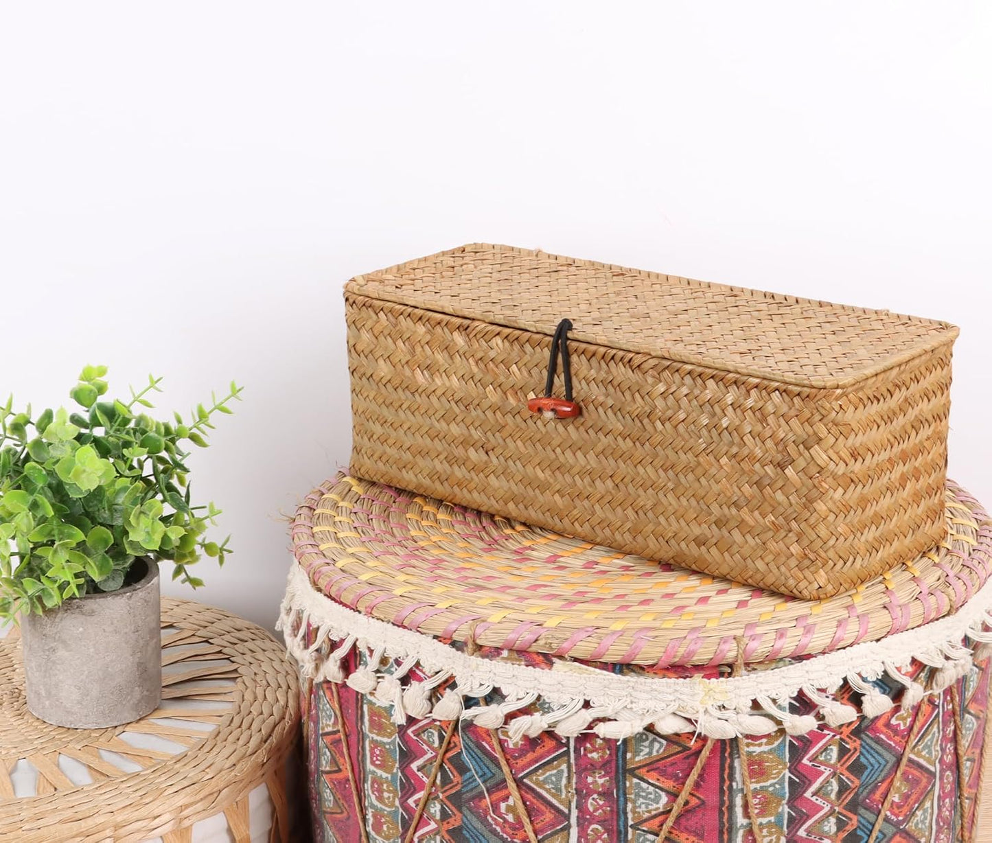 Wicker Shelf Baskets / Natural