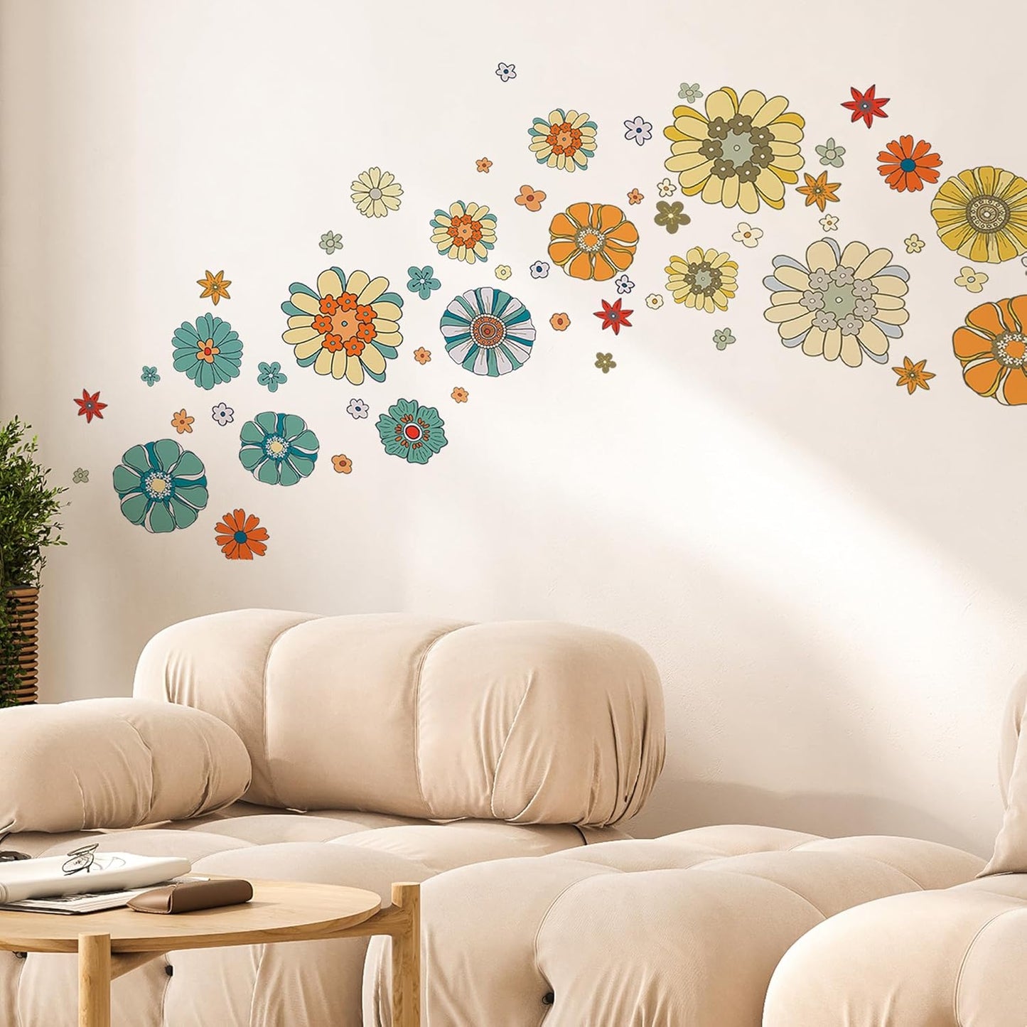Boho Retro Flower Wall Decal