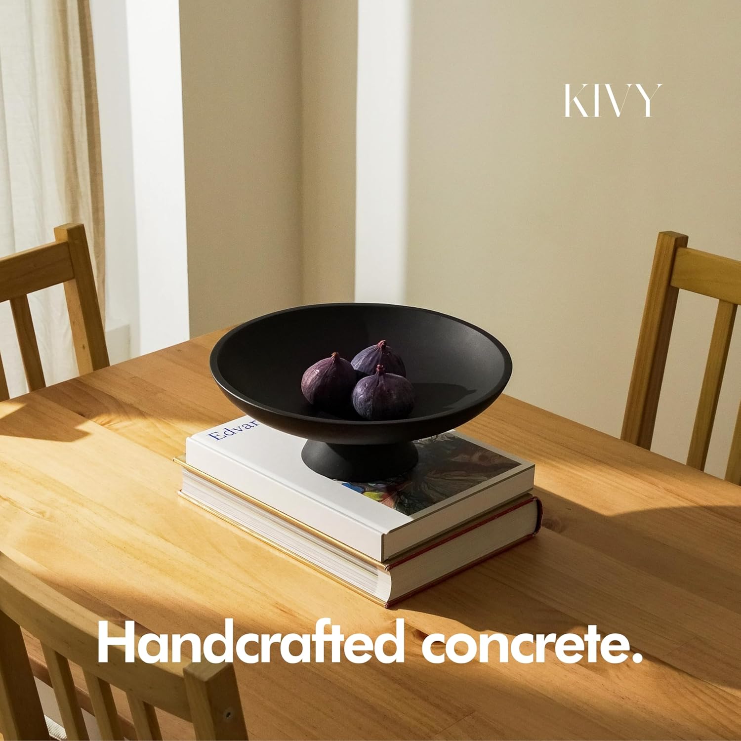 Modern Key Bowl for Entryway / Black / Pedestal