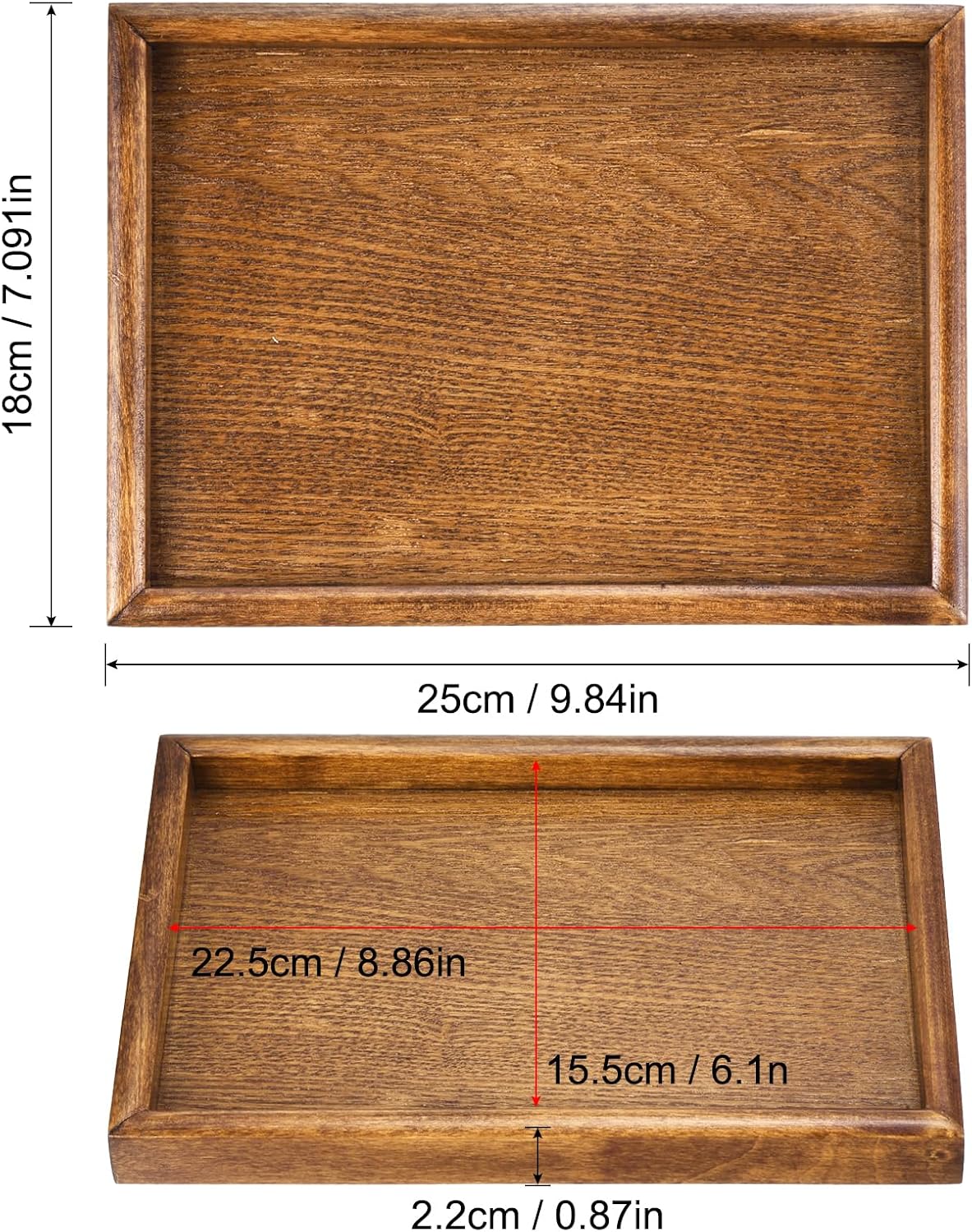 Wood Serving Tray Outer Base / 10 x 7