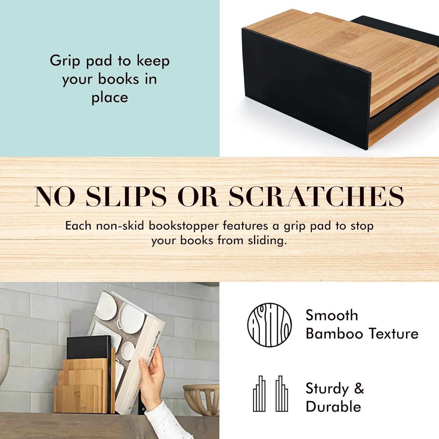 Book Holders / Non-Skid Decorative Bookends