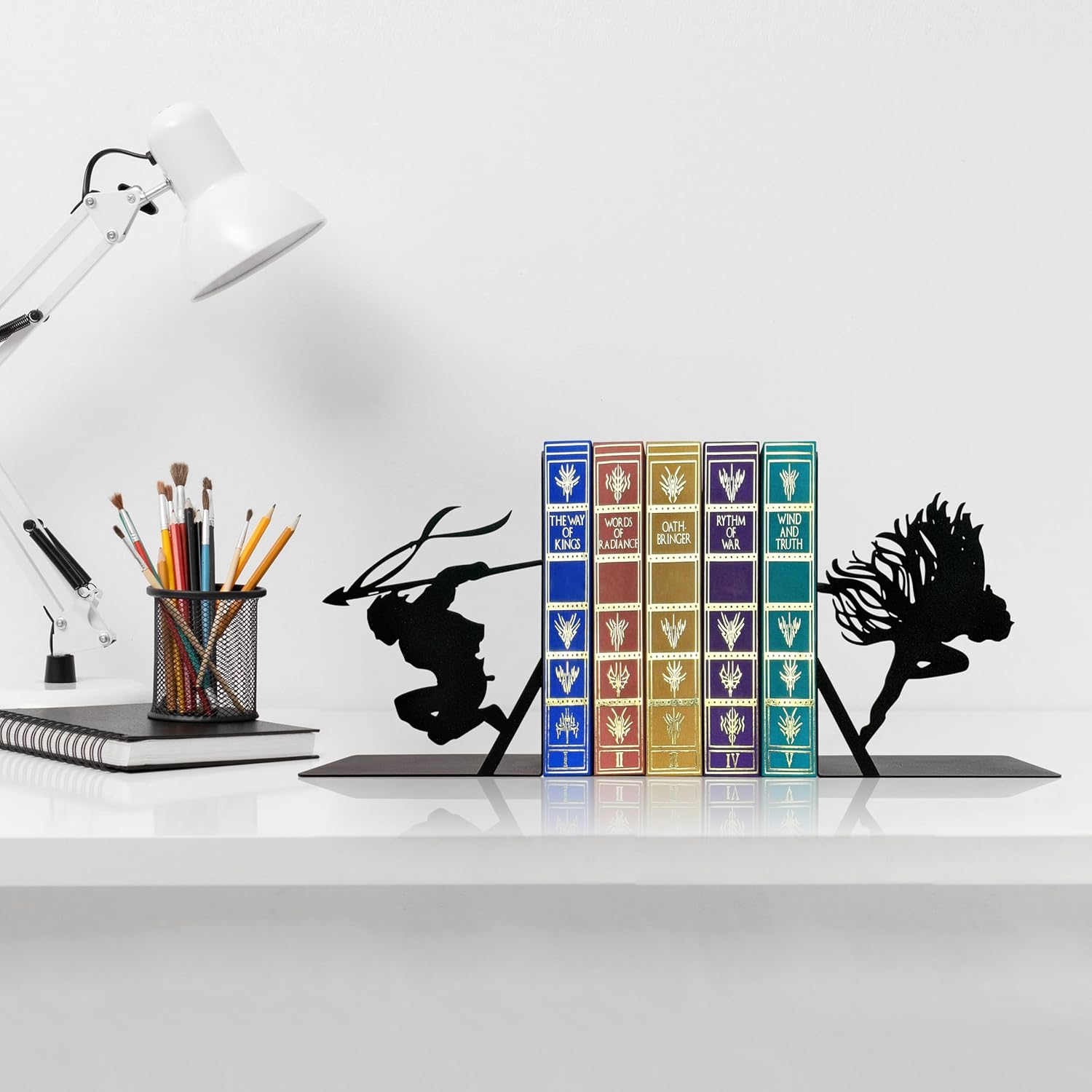 Vin & Kaladin-Inspired Metal Bookends