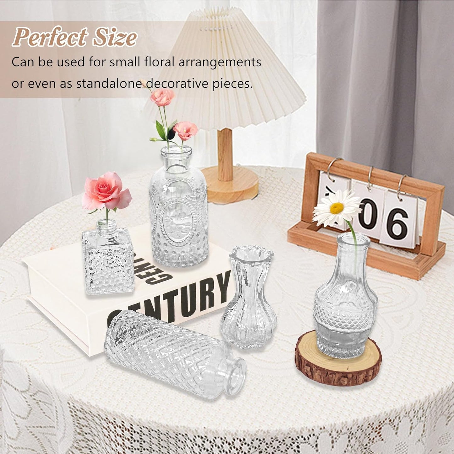 Glass Bud Vases / Clear / Set of 40