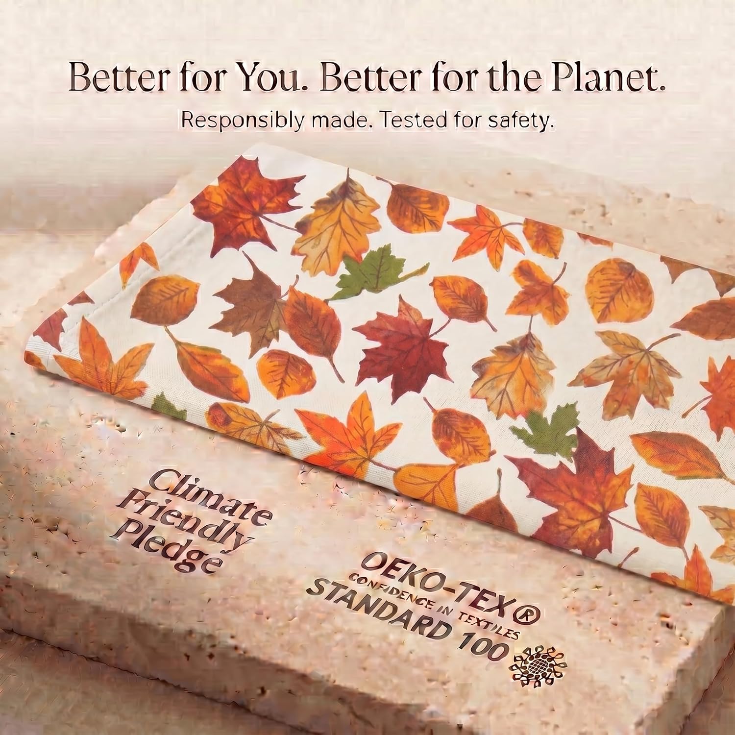 Urban Villa Kitchen Towels Cotton Dish Towels 20”x30”(Set of 6)Harvest Leaf