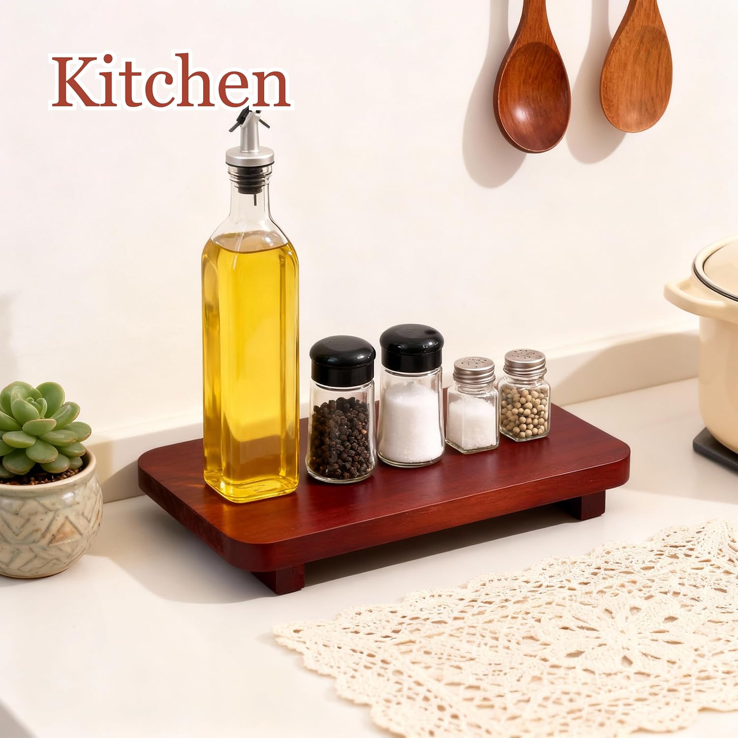 Farmhouse Decorative Tray Soap Holder / Red Brown / X:11*7