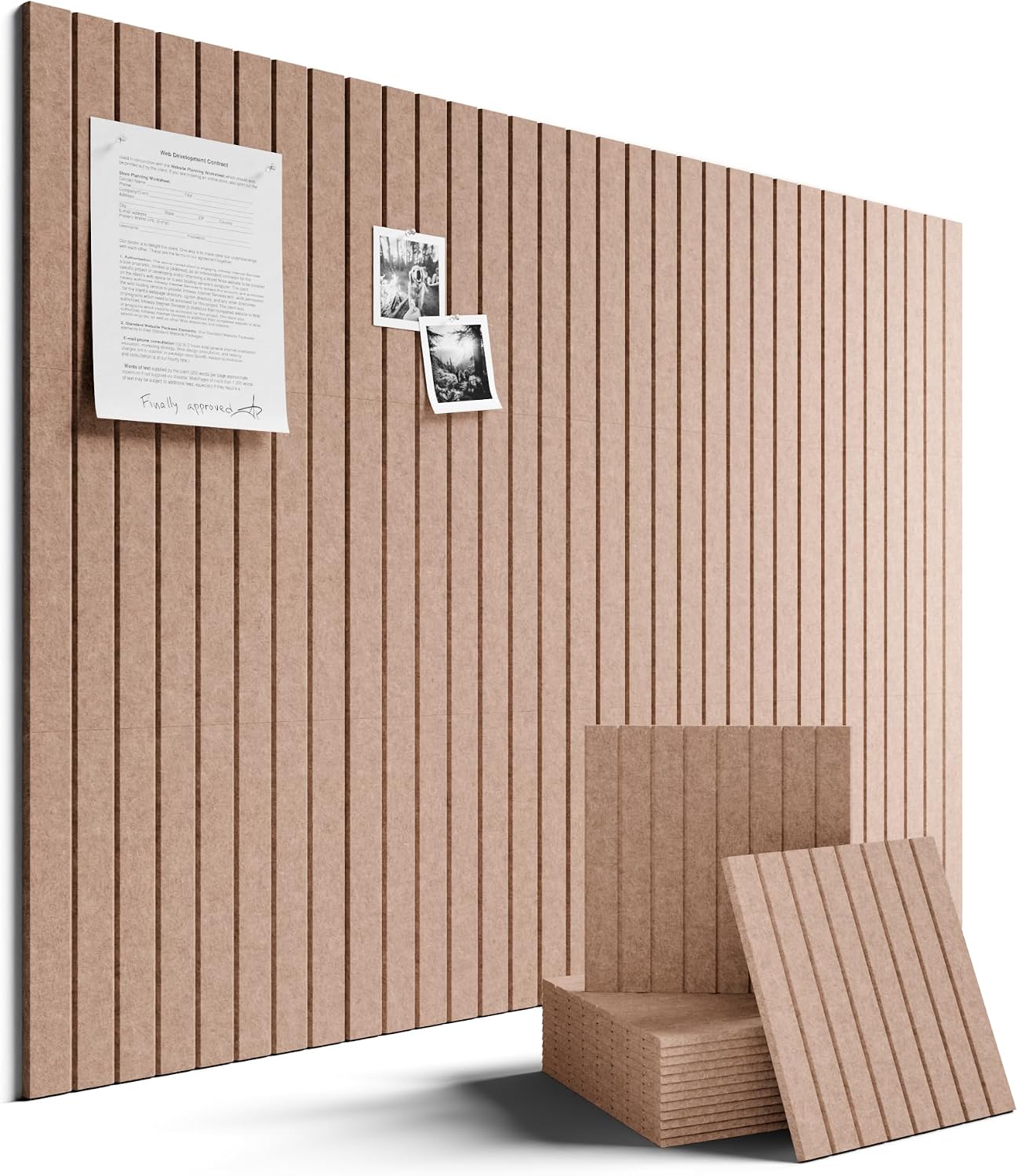 Fluxynara 48" x 36" Large Felt Bulletin Board, Boho