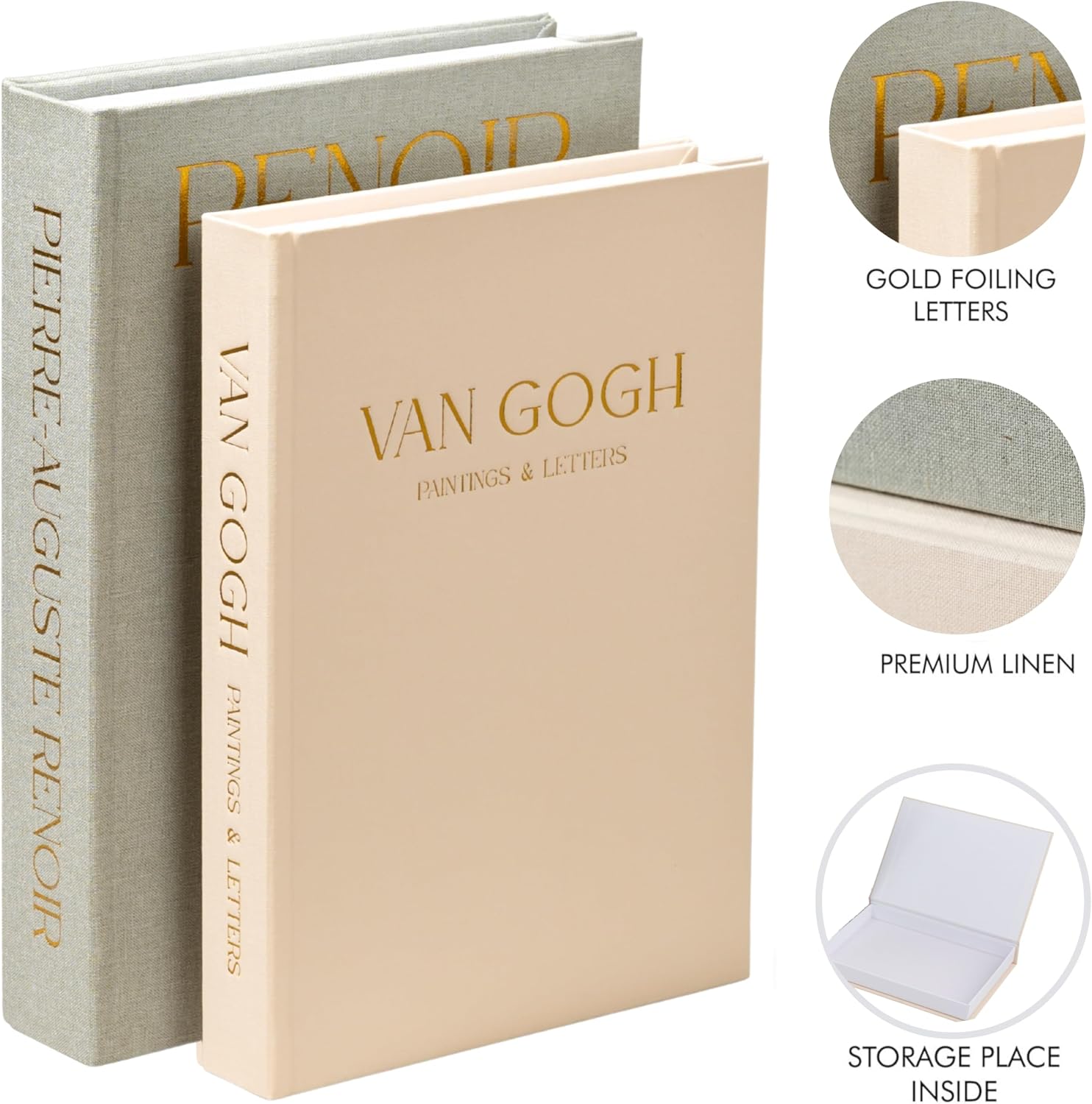 Linen Coffee Table Books / Set of 2