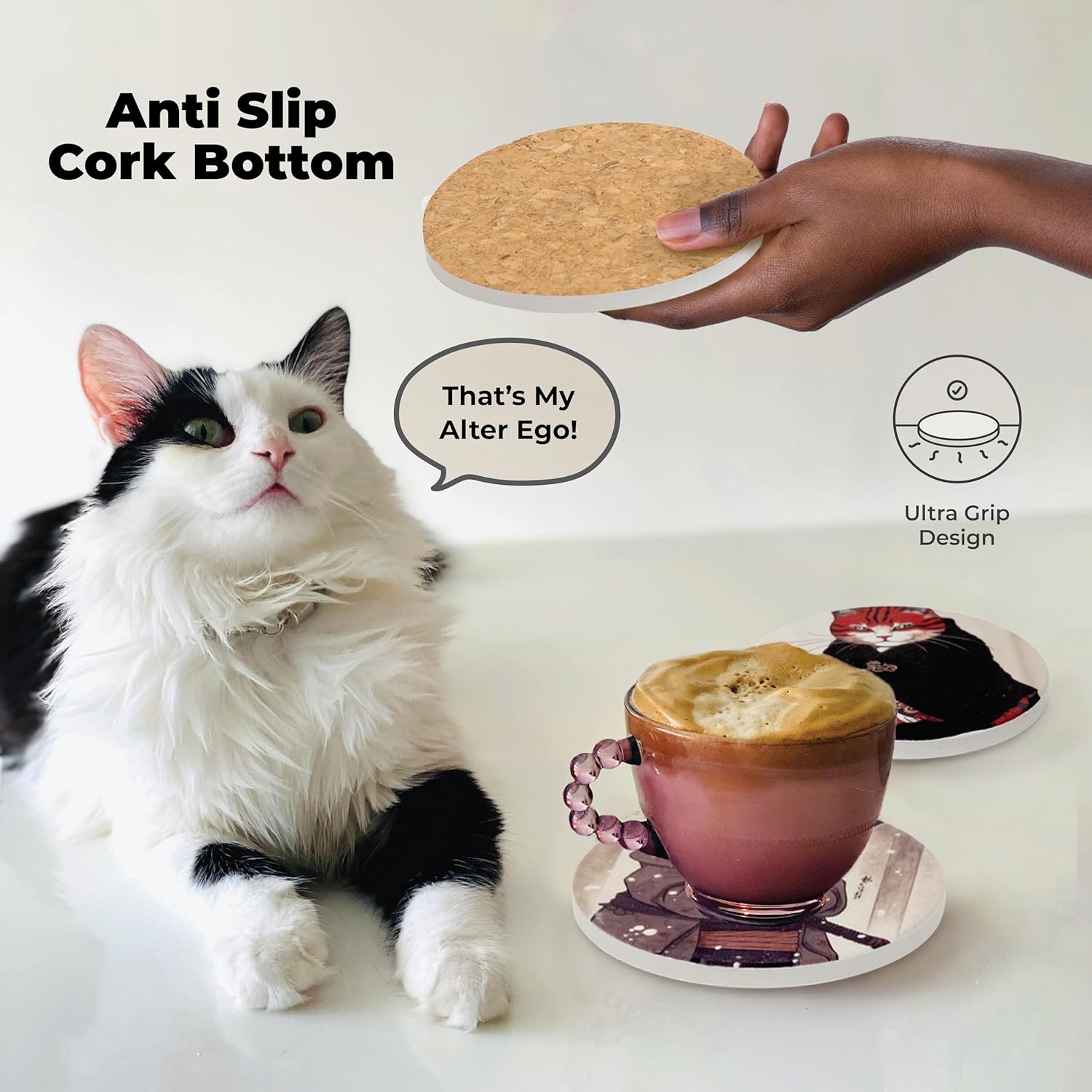 Holder / Anime Cat Decor / Set of 6