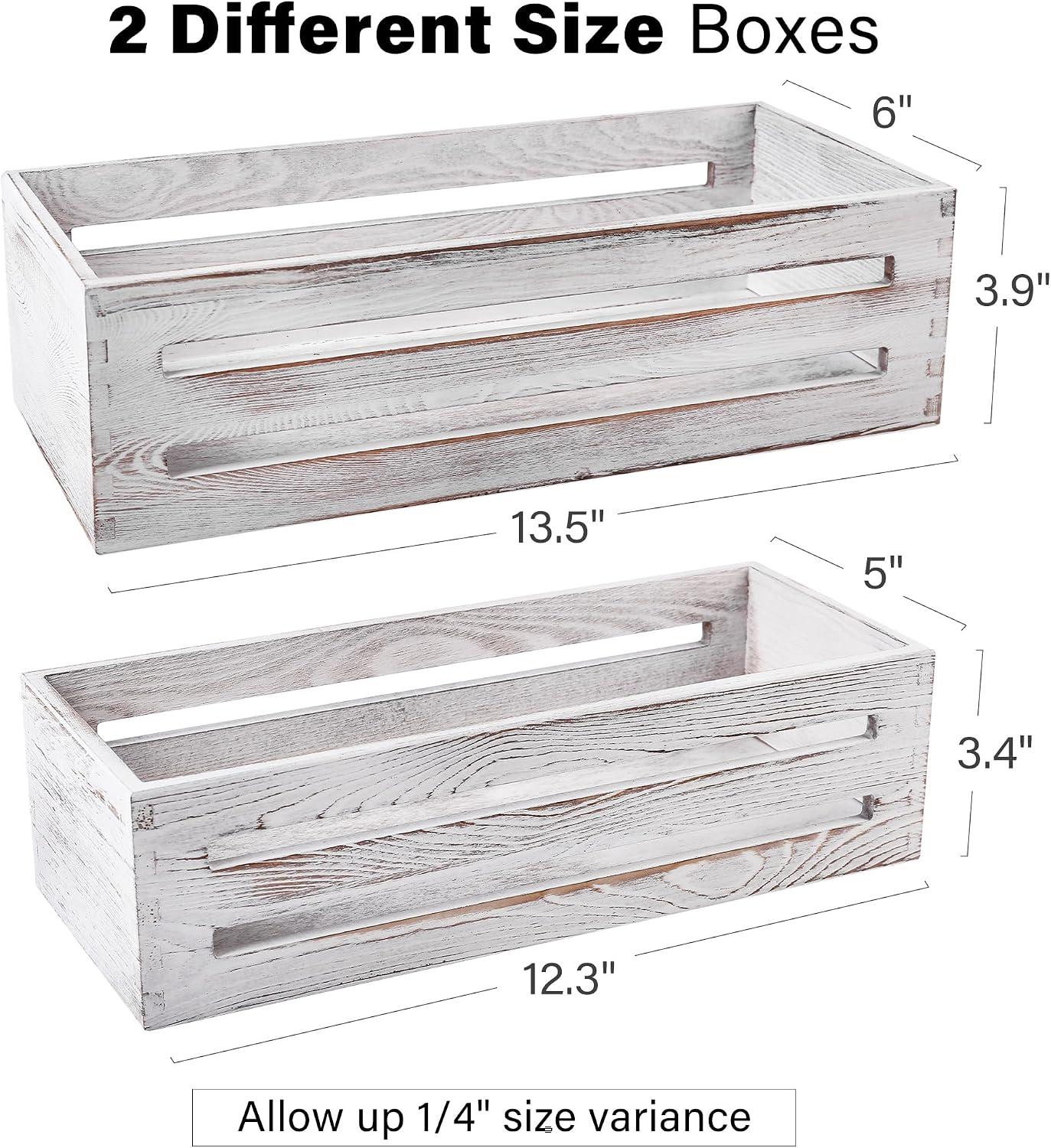 Wooden Toilet Paper Holder / White / Set of 2