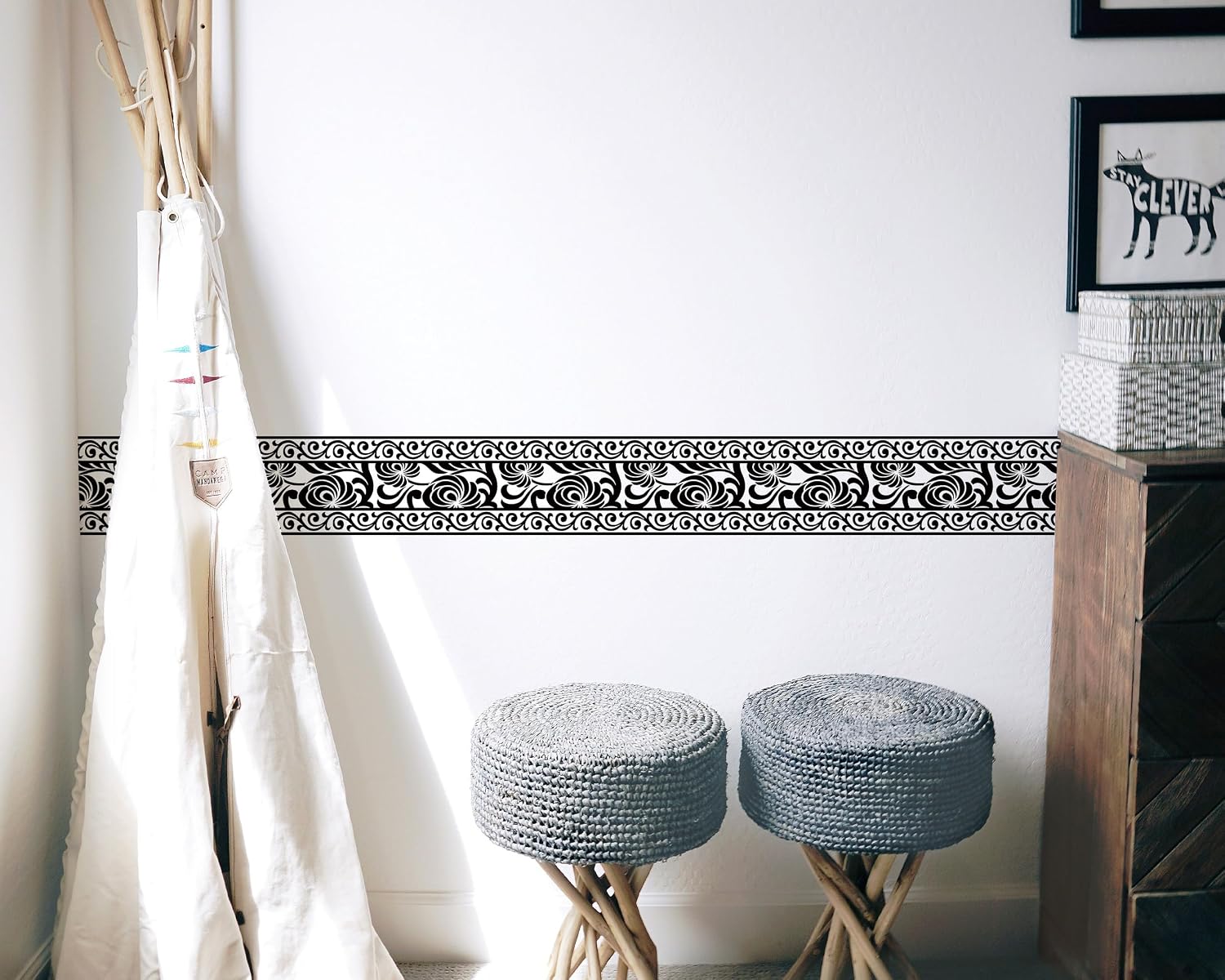 Wallpaper Border / 6 x 240 / WB-5617 / Black