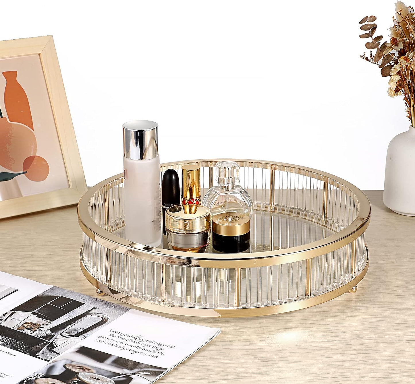 Metal Perfume Tray / Gold / 12.2