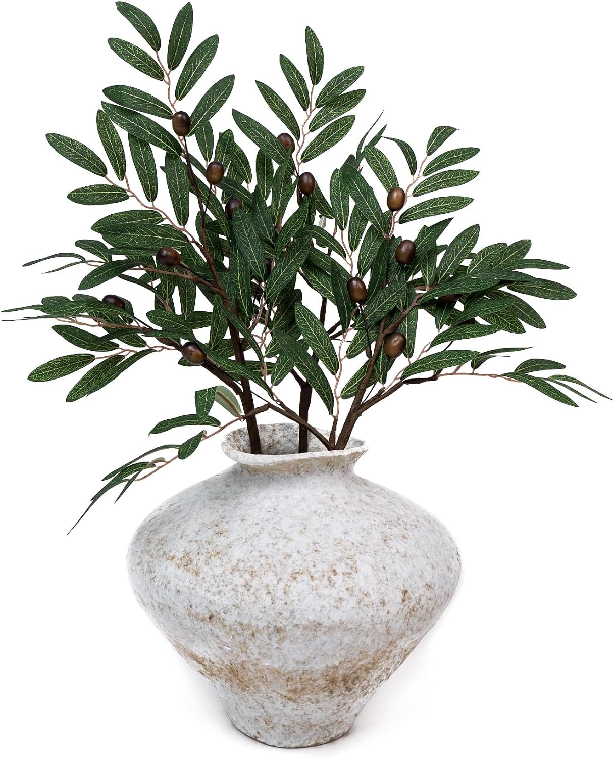 Mediterranean Flowers / 6 Olive Branches / 24"/61 Cm / Set of 6