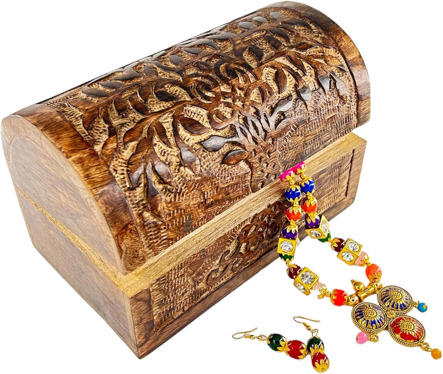 Wooden Semicircular Curved Jewellery Box Design-Trinket Box Ladies-Jewellery Storage / Tree