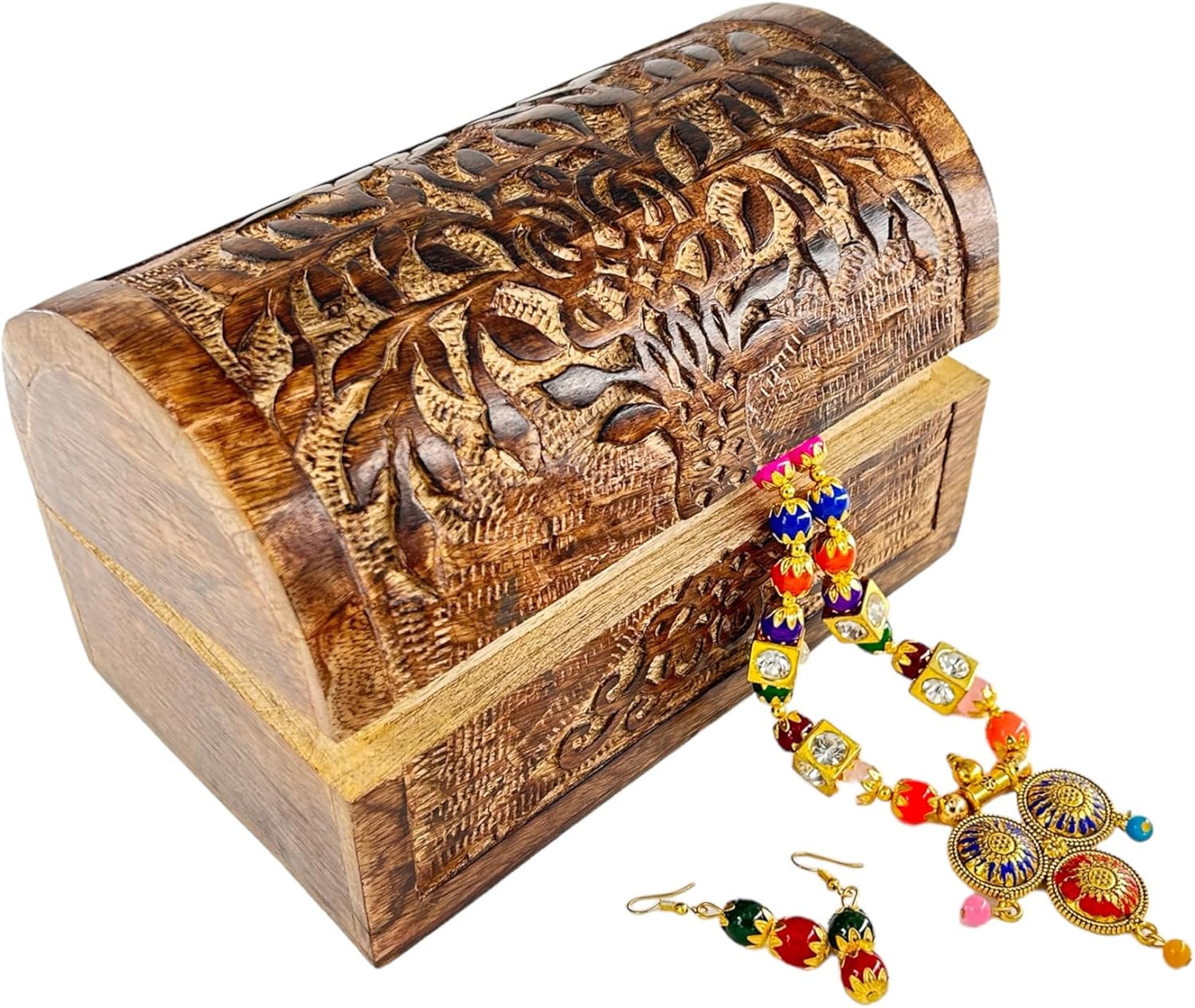 Wooden Semicircular Curved Jewellery Box Design-Trinket Box Ladies-Jewellery Storage / Tree