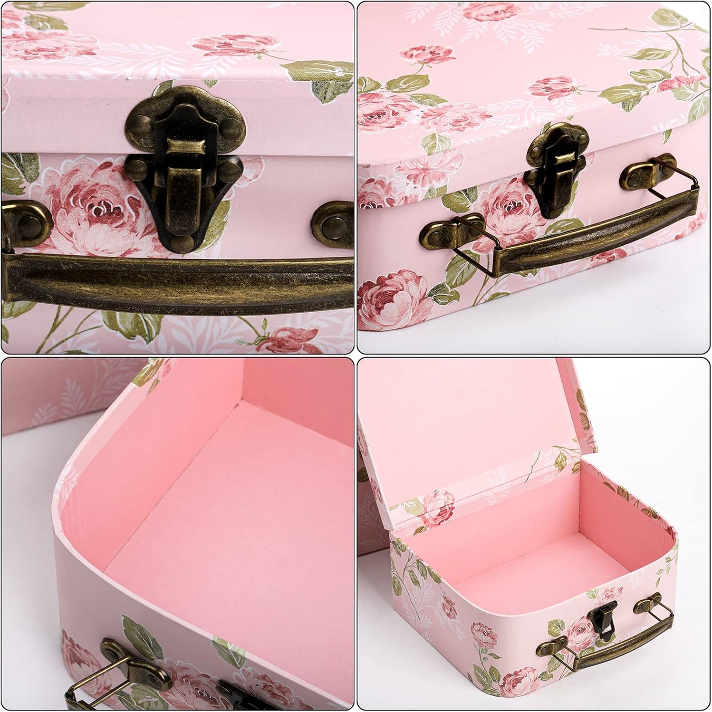 Paperboard Suitcases Storage Box Decorative Storage Boxes Gift Boxes / Set of 3