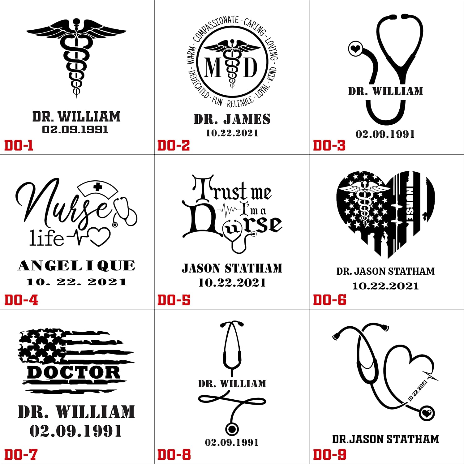 Personalized Doctor Gifts for Women, Men - Handmade Accessories Desk Organizer with Rotating Phone Stand, Watch Holder