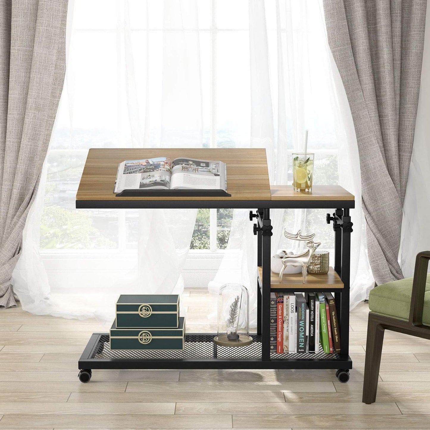 Tiltable Drawing Board / Black+oak