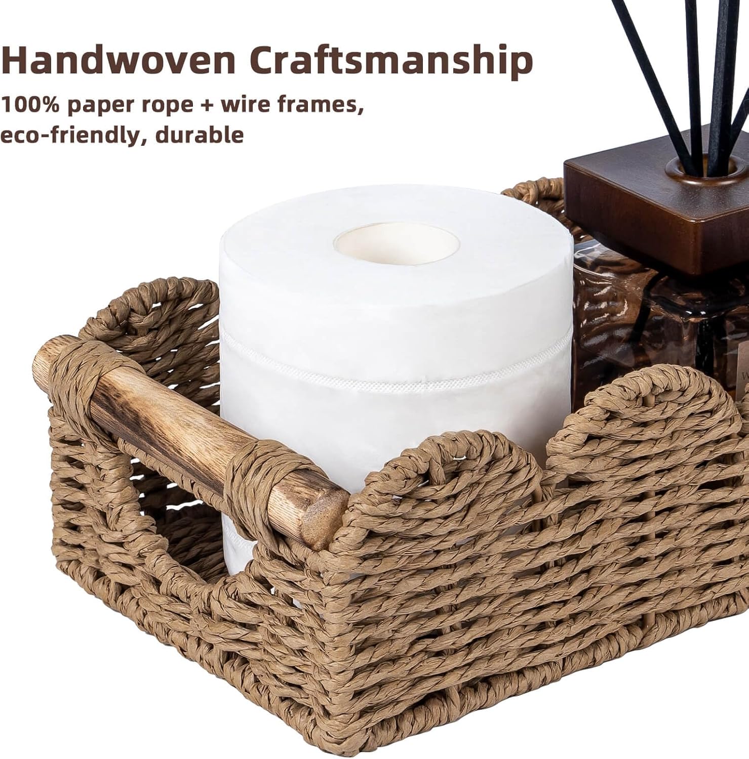 Back of Toilet Paper Storage Baskets Tray / Neutral
