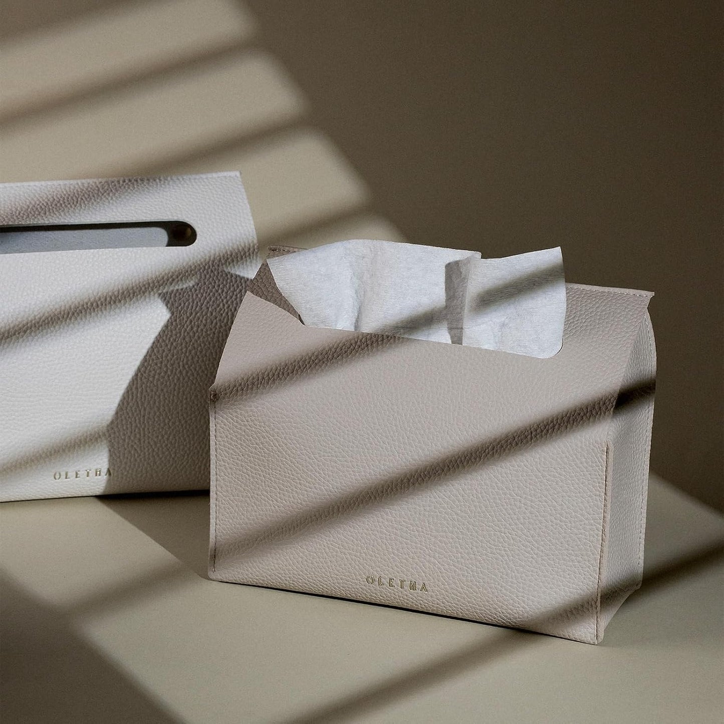 Hand Towel Box Cover Compatible / Light Taupe