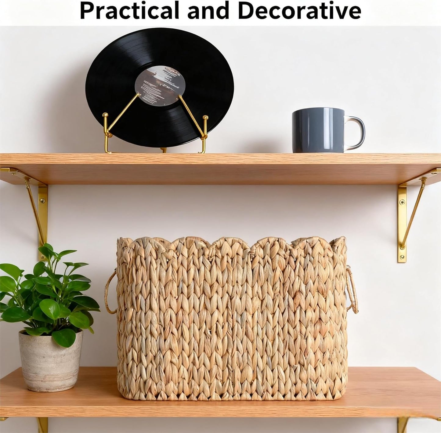 Woven Curve Basket / Beige