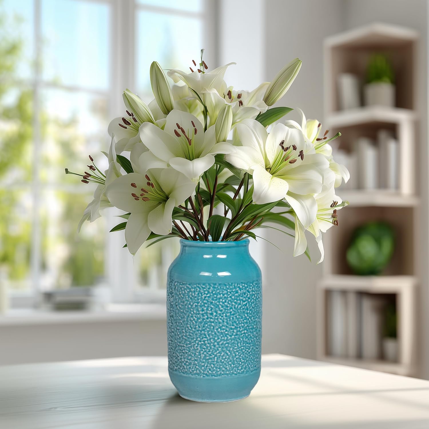 Modern Boho Vases Home / Lake Blue / 9 Inch
