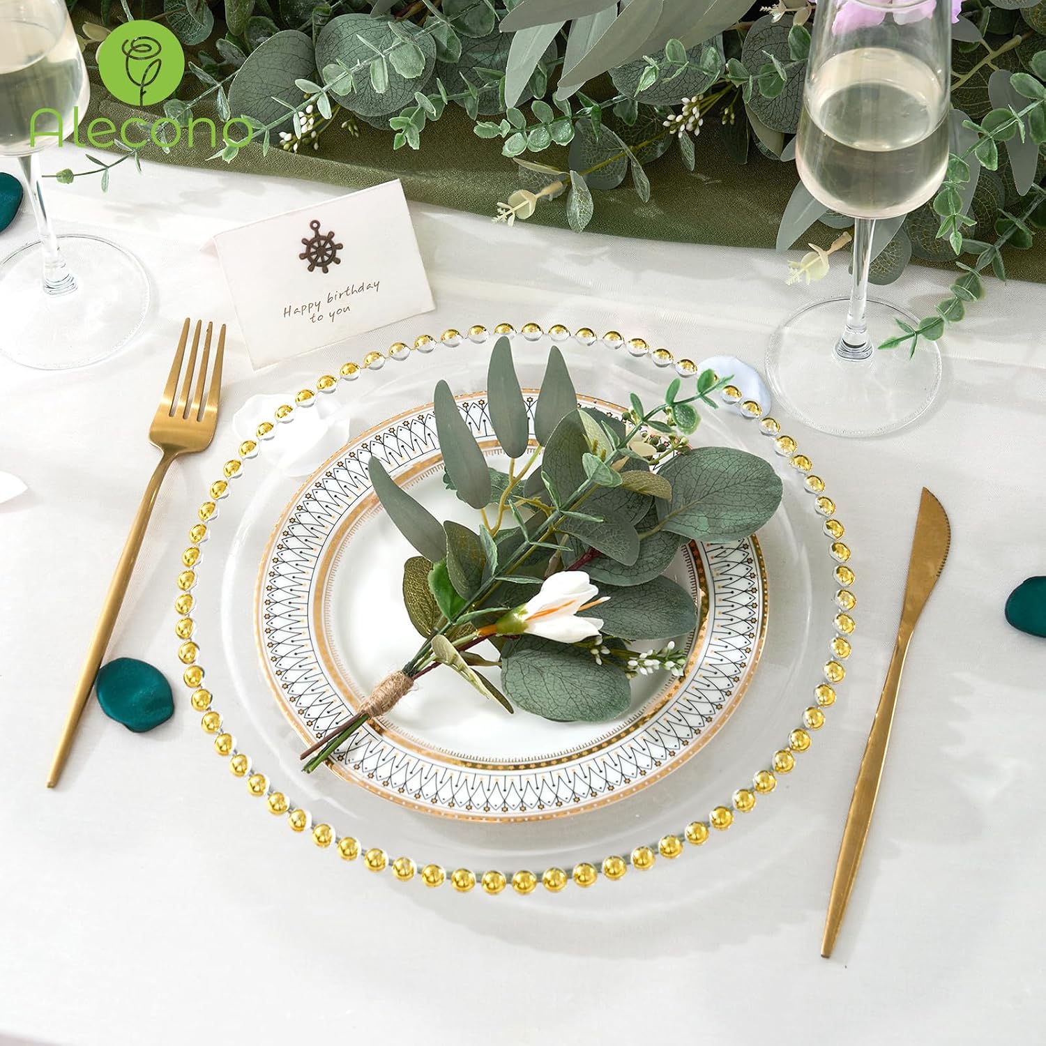 4 Kinds Artificial Stems Faux Sliver Dollar Fake / Greenery / Set of 25