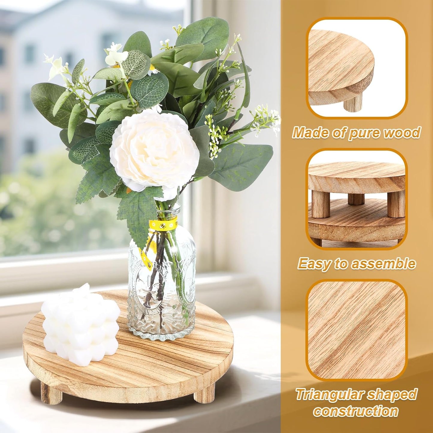 Wooden Risers Display Stands / Set of 4