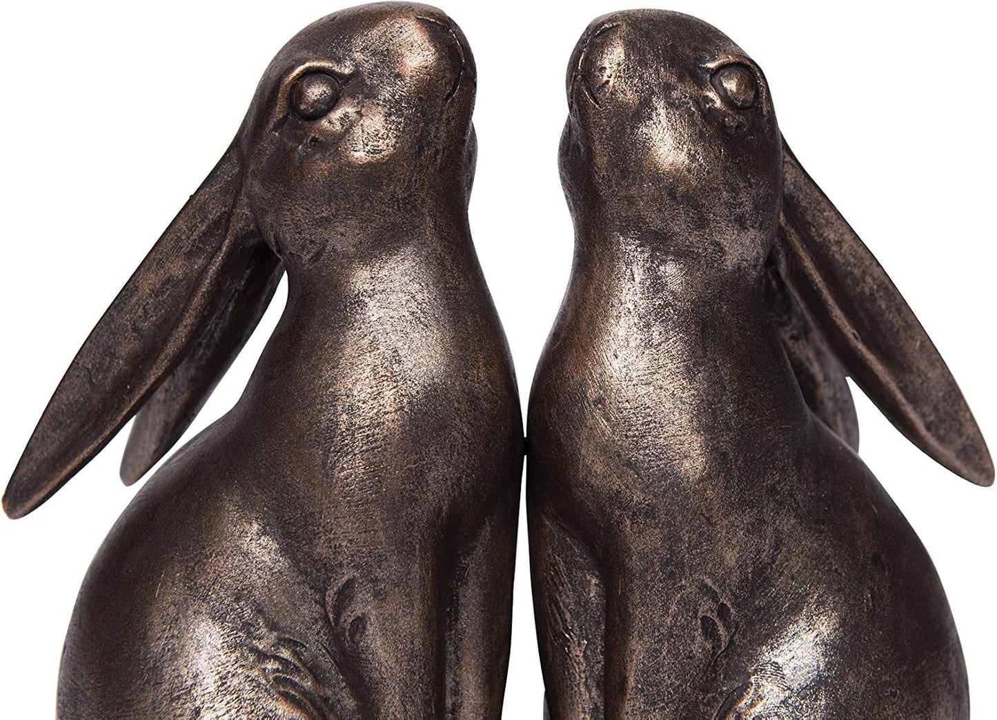 Decorative Resin Rabbit Bookends / Bronze Color