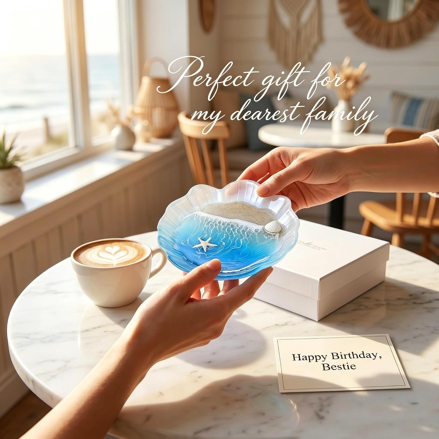 Ocean Inspired Jewelry Holder for Rings & Earrings