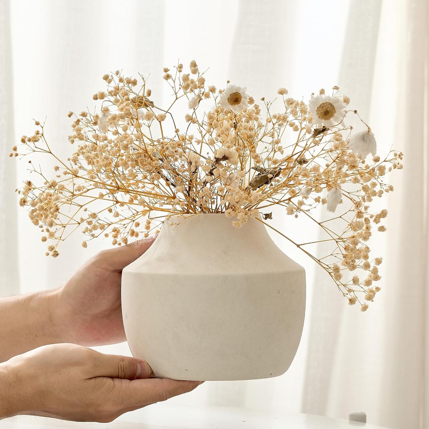 Pottery Farmhouse Rustic Vase / 106-kiln-fired White / 5.39 Inch