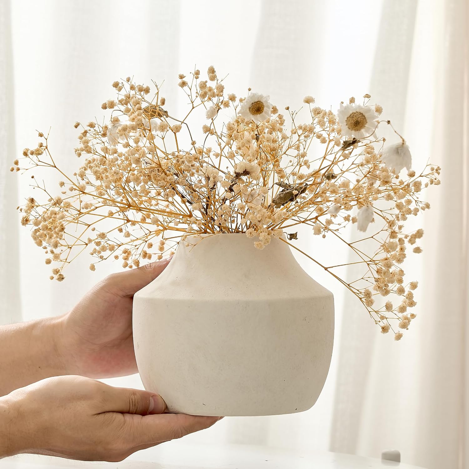 Pottery Farmhouse Rustic Vase / 106-kiln-fired White / 5.39 Inch