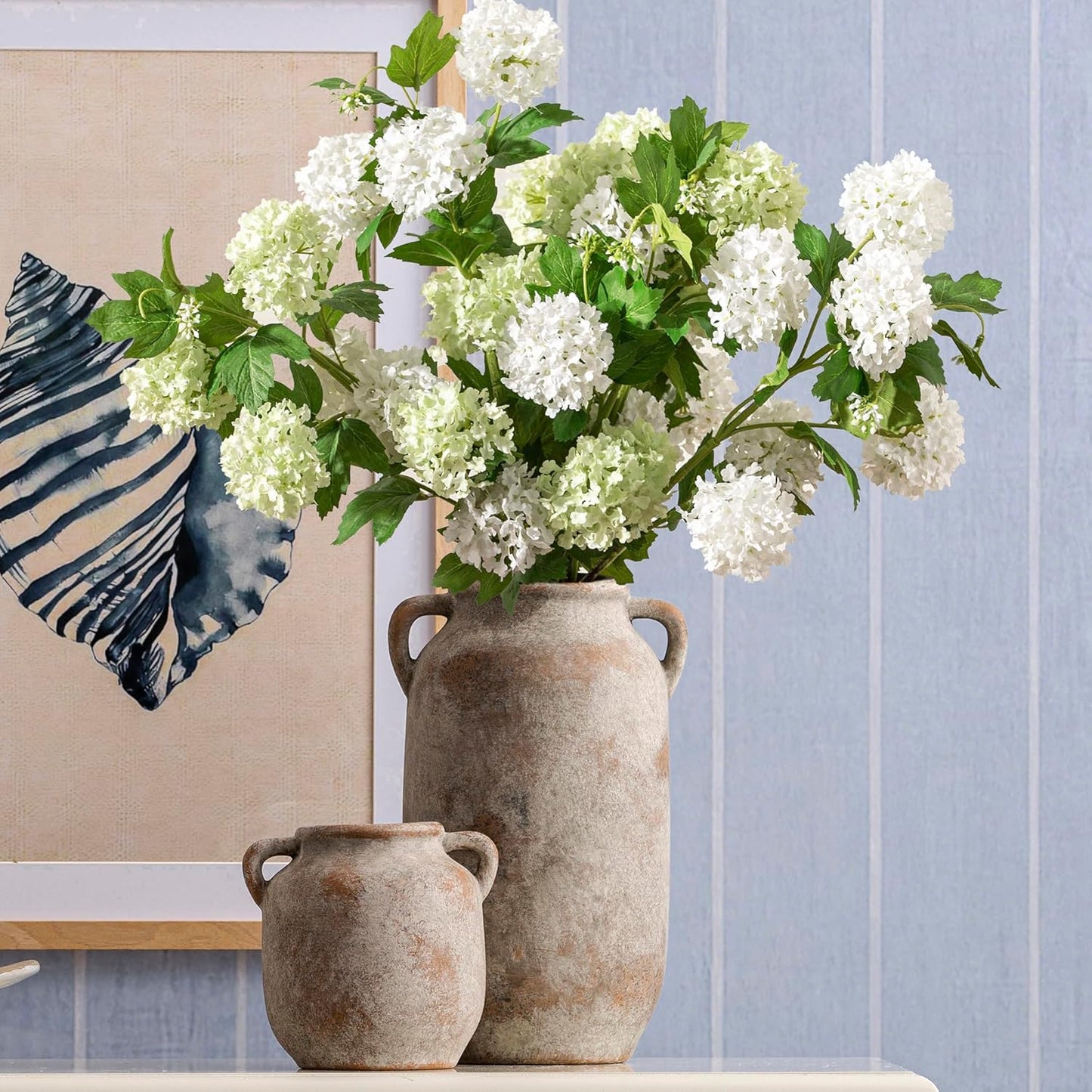 Tall Ceramic Farmhouse Rustic Table Vases / 12" Retro / 12 Inch