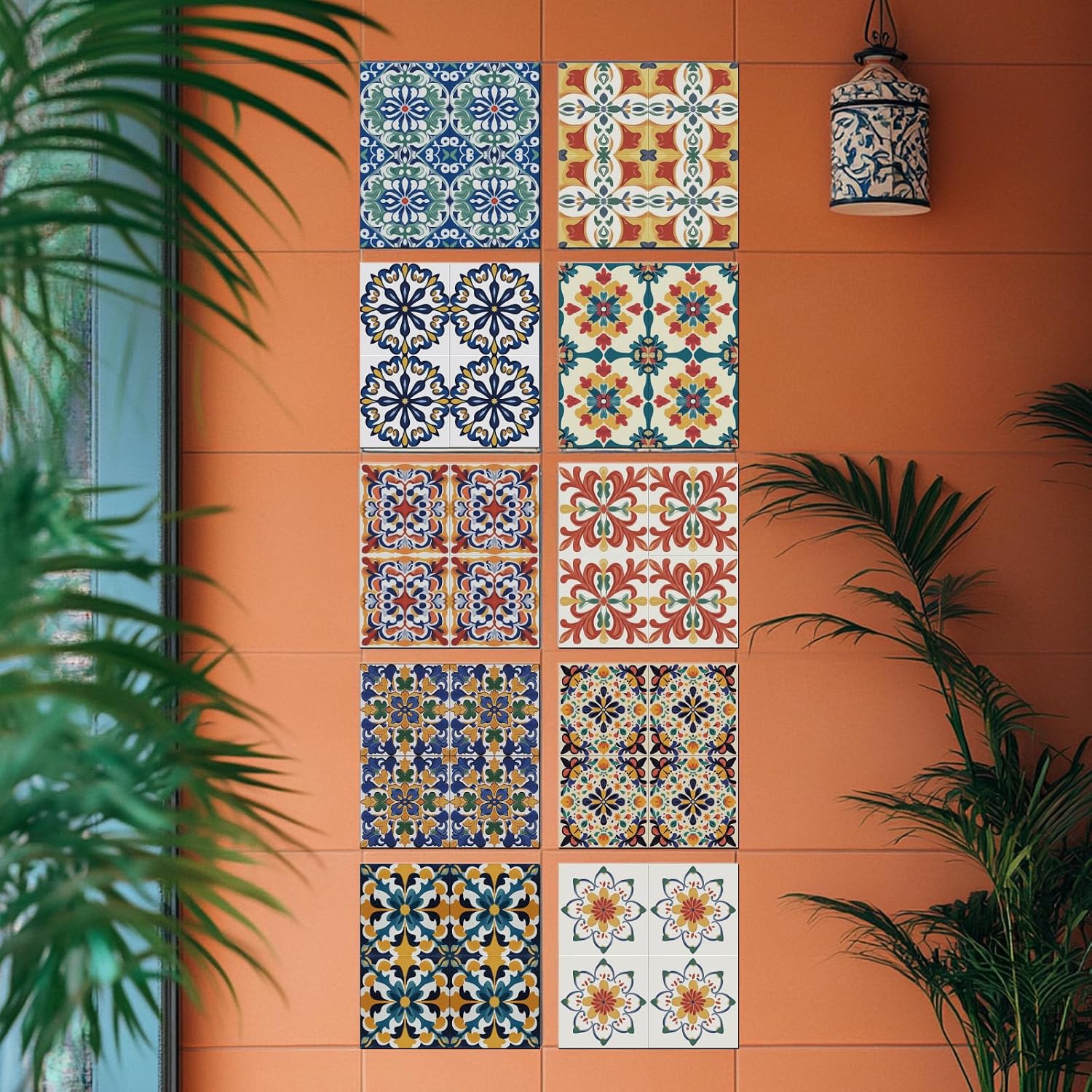 Style Tile Stickers Bohemia Peel and Stick Tile Stickers Mediterranean Style / Mosaic / Set of 36