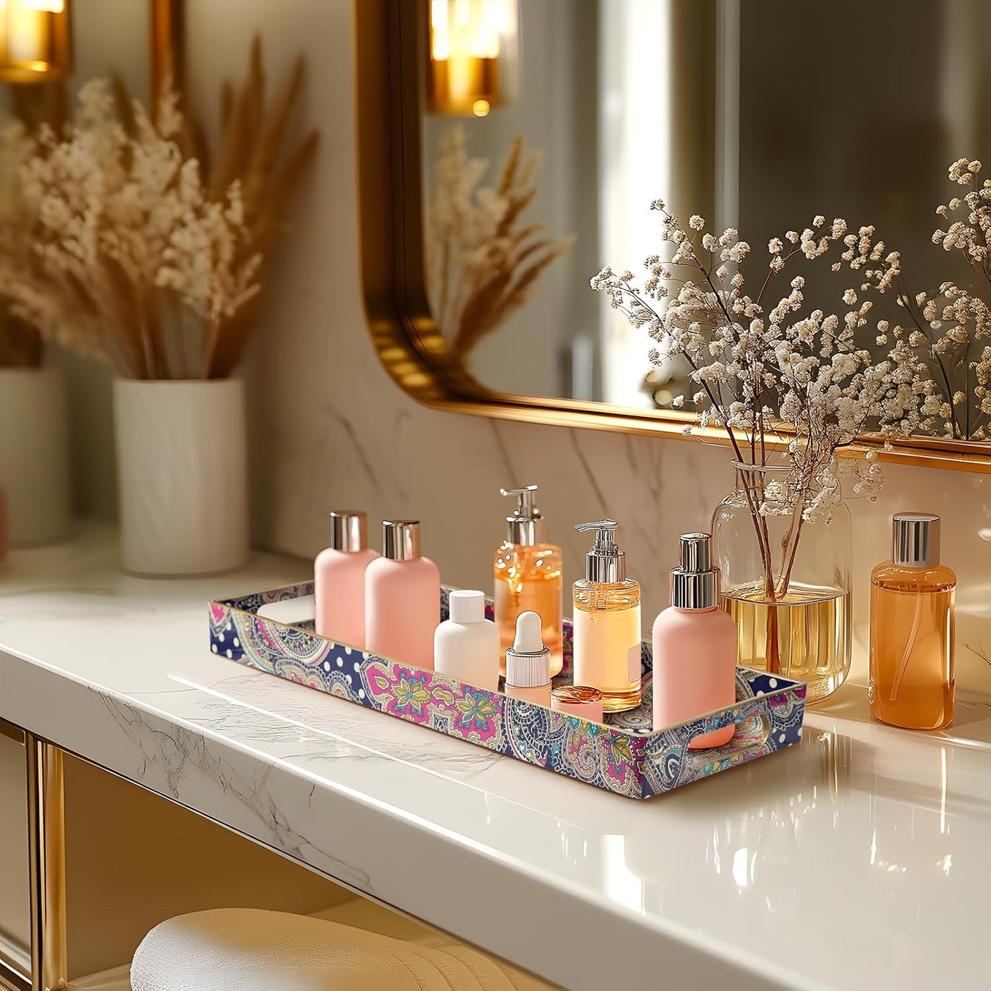 Decorative Trays / Plastic Vanity Tray / Bohemian-2