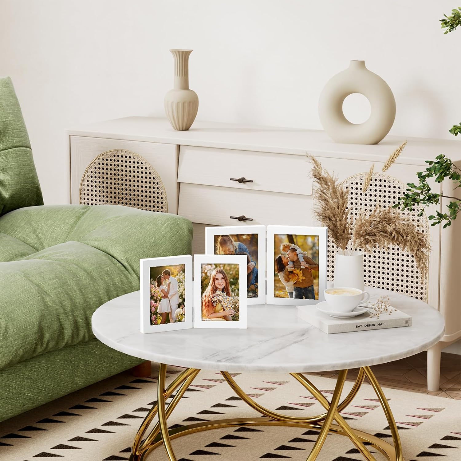Double Picture Frame / White / 5 x 7