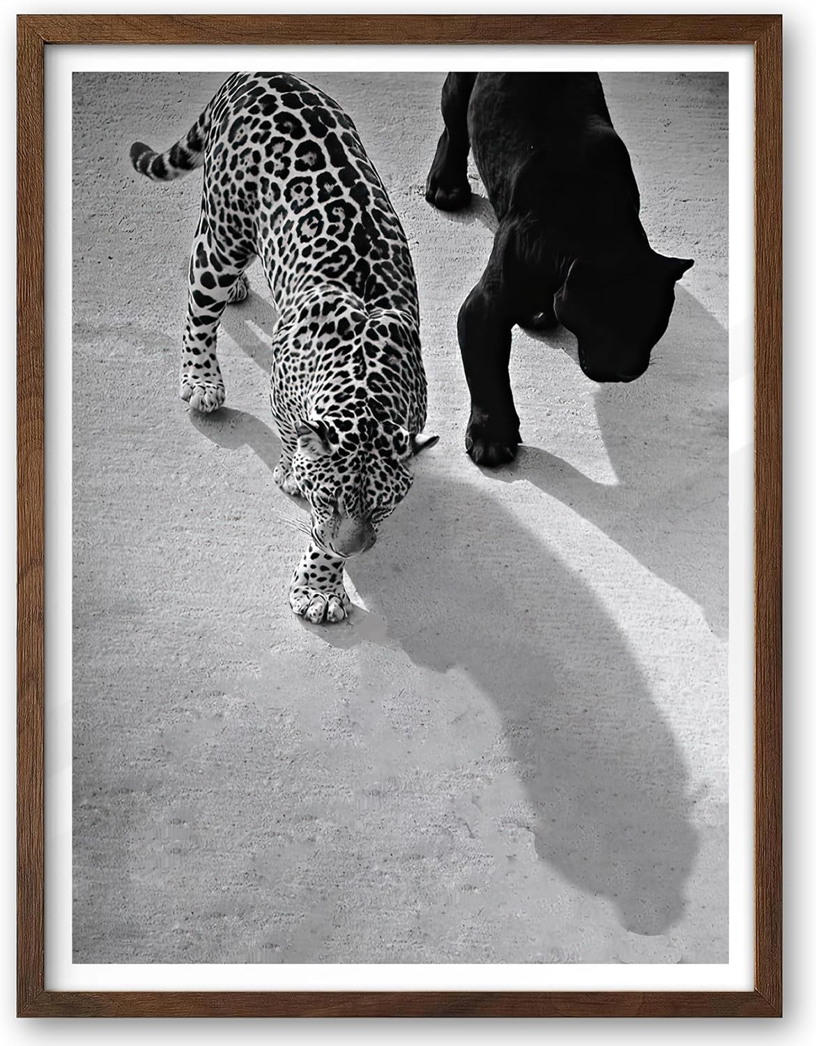 EcoHest 12x16 in Cheetah and Jaguar Walking Framed Wall Art