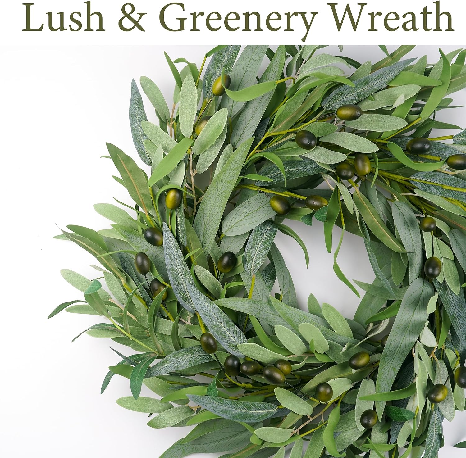 Olive Leaf Fruit / Olive-green / 22 Inch