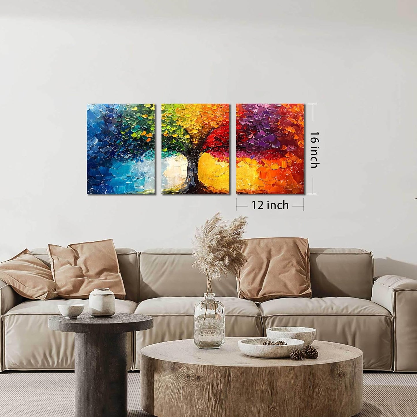 Modern Wall Decor / 16L" x 12W / Colorful 3