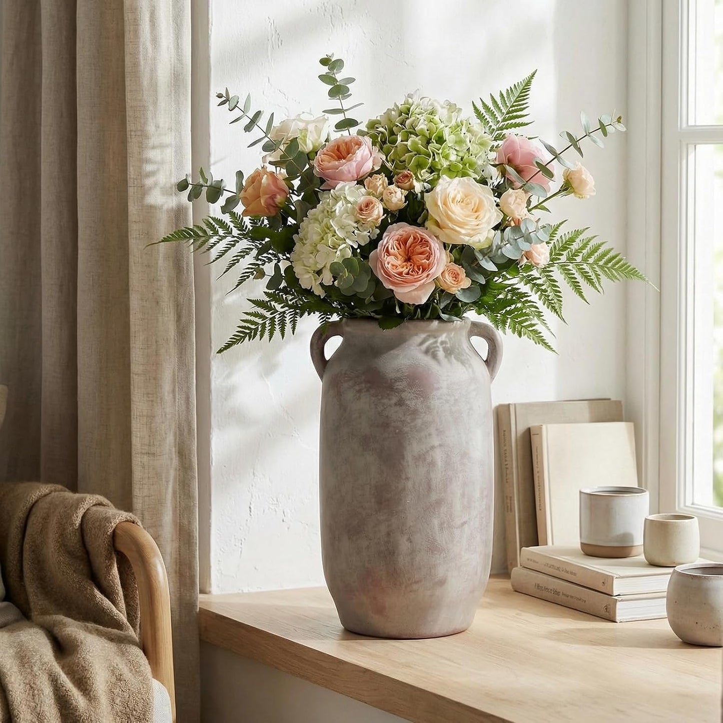 Tall Ceramic Flower Vase / 11.5inch