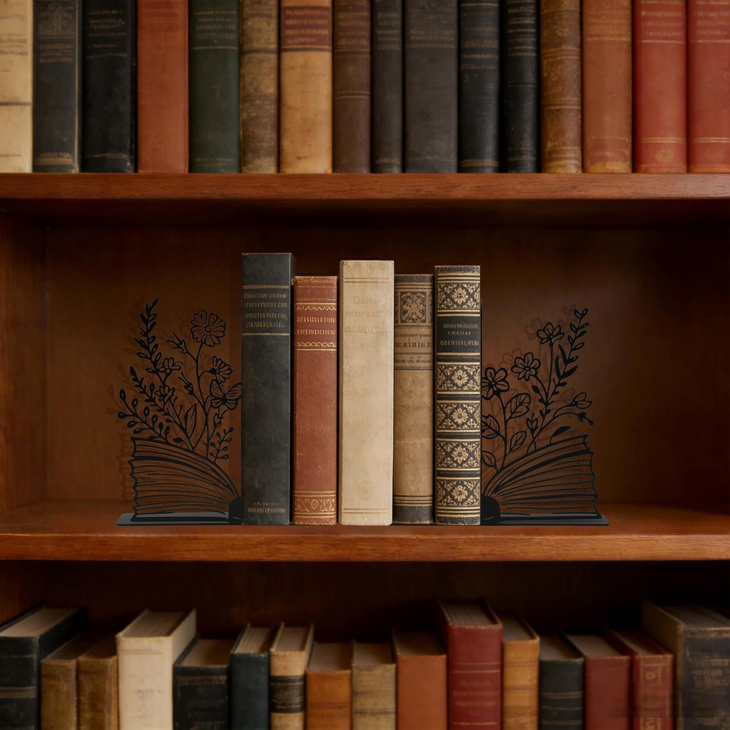 Unique Metal Bookends / Black