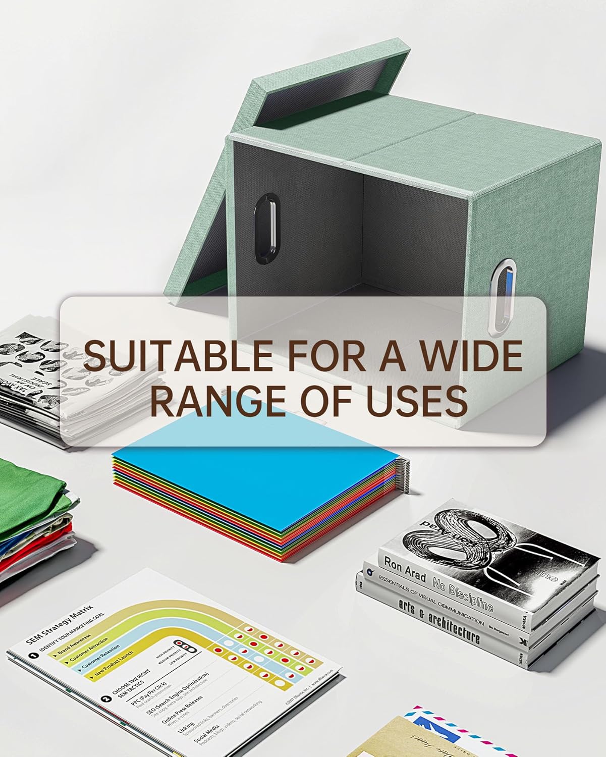 File Organizer / Portable Storage Bins / Green