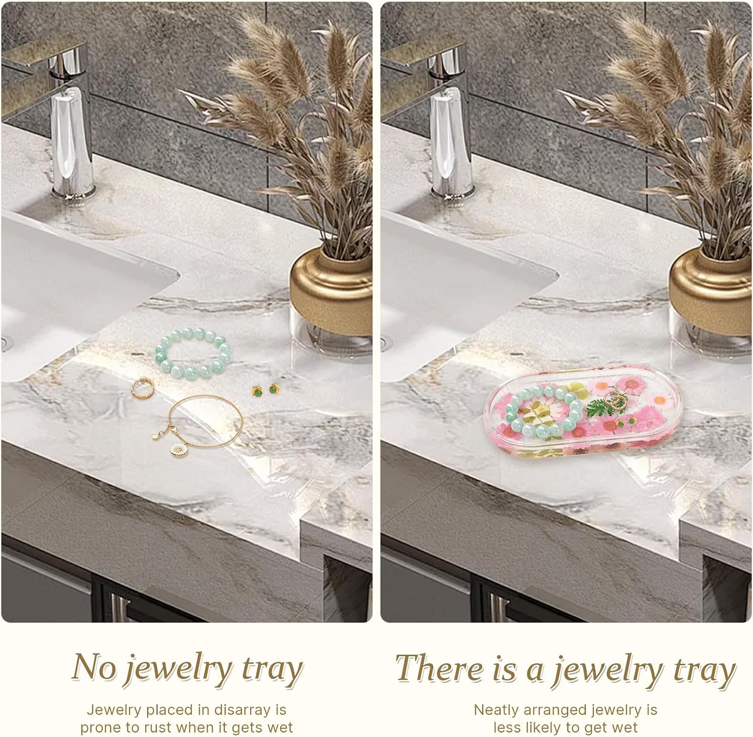Jewelry Ring Trinket Dish ：Gift for Bride Wedding Engagement Mother Best Friend / Transparent