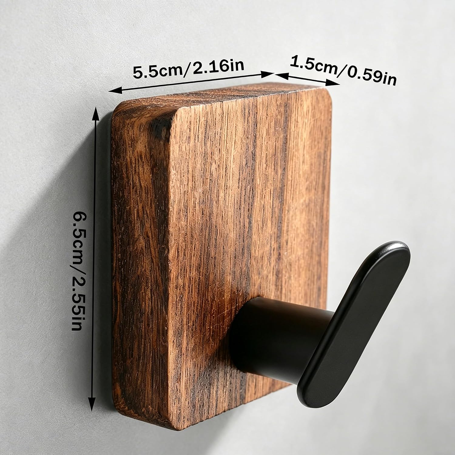 Rustic Style Hanging Hooks / Carbonized Brown