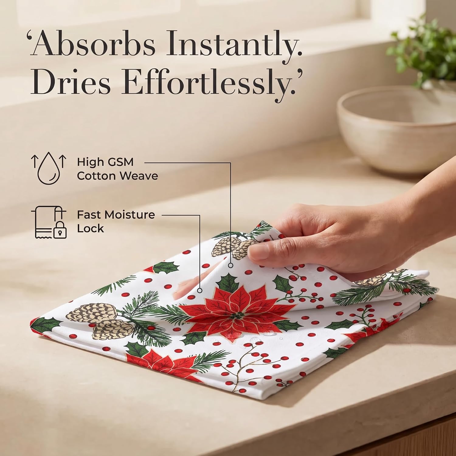 Urban Villa Cloth Napkins Cotton 20x20 (Set of 12) Pinecone